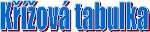 Křížová tabulka